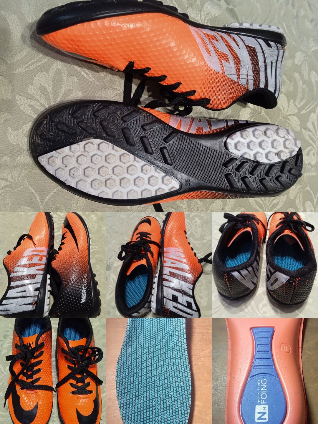 Бутсы-сороконожки Walked Mercurial 39