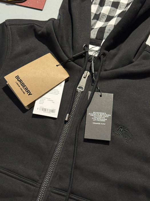 Кофта зип худи Burberry Cotton Blend Zip Hoodie барбери old money