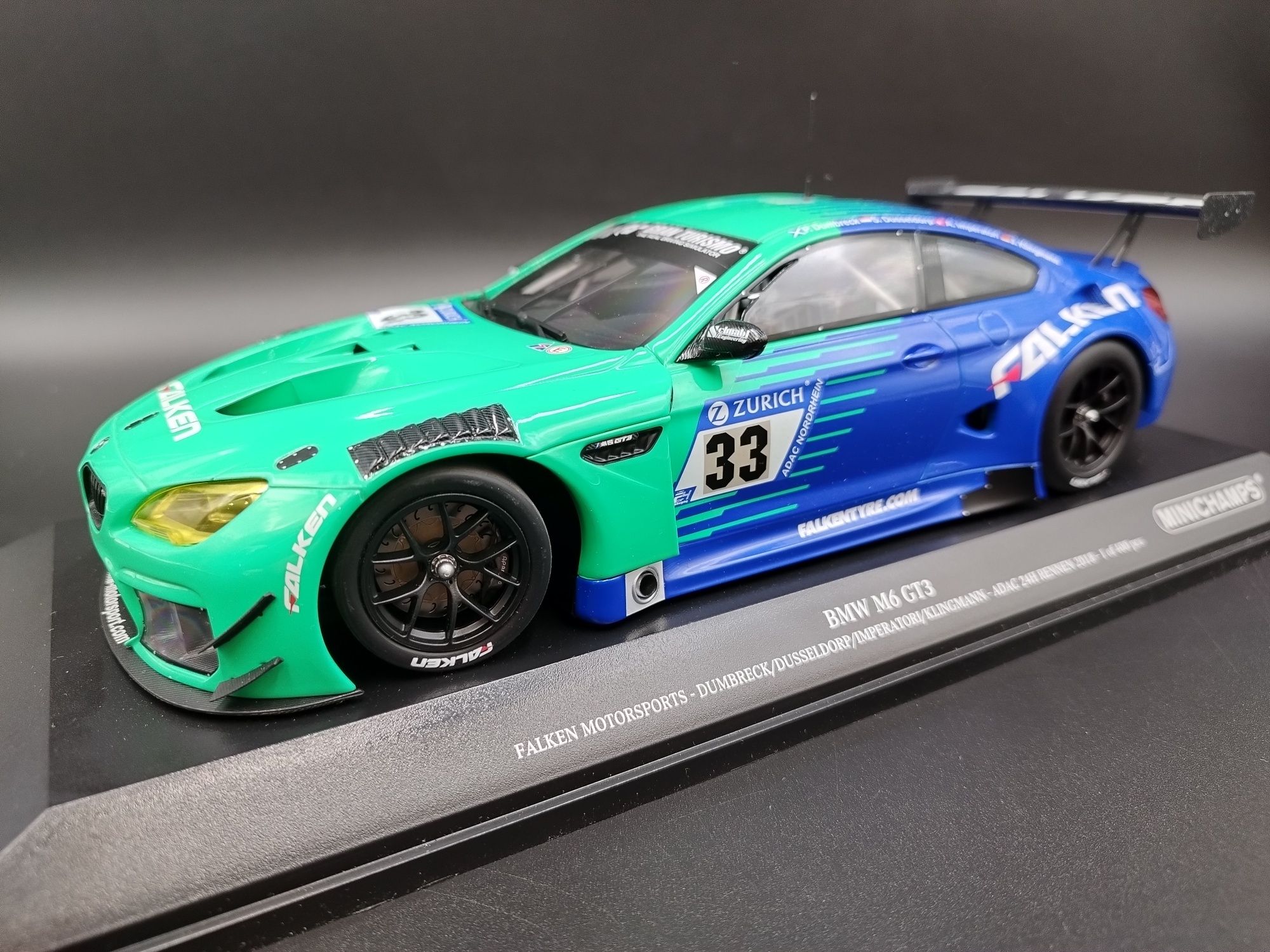 1:18 Minichamps BMW M6 GT3 Falken #33 limit 1 z 400 model