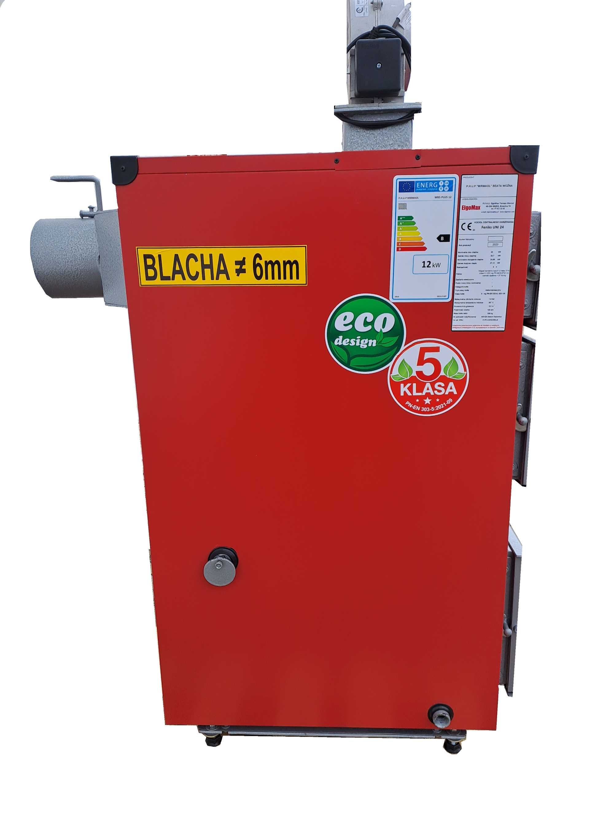 Piec Kocioł Węgiel Drewno 5 Klasa 12kw do 110m2 Ruszt wodny / RATY!!