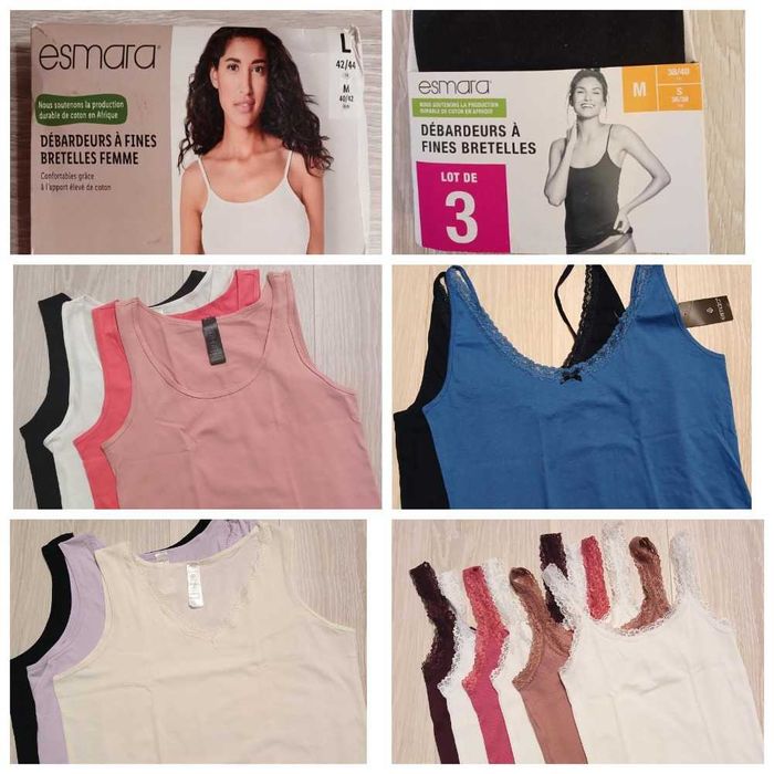 Жіночі майки на тонких та  широких  бретелях esmara