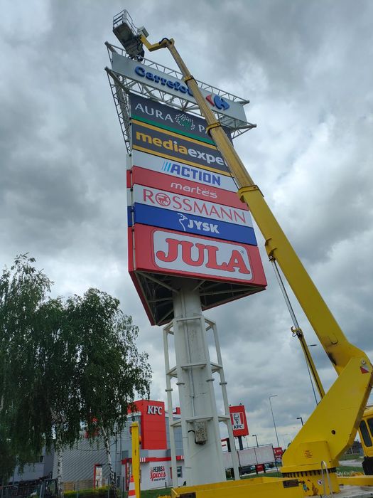 Usługi podnośnikiem koszowym zwyżka podnośnik koszowy wynajem 16-26m