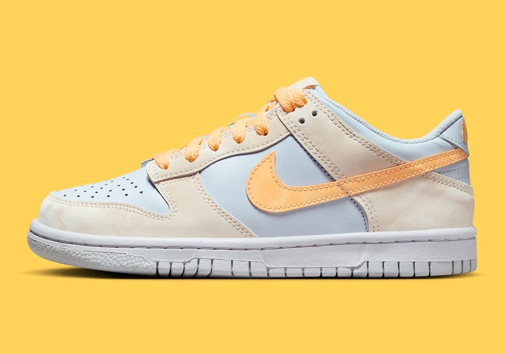 NIKE (38) 24см Dunk Low Melon Tint женские кроссовки кеды оригинал кож