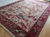 Dywan wełniany 2,5 m x 3,5 m polowanie 8027 beż