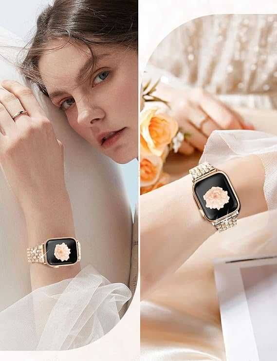 JRDM bransoleta Z DIAMENTAMi do Apple Watch SE 9/8/7/6/5 42/44/45/49mm