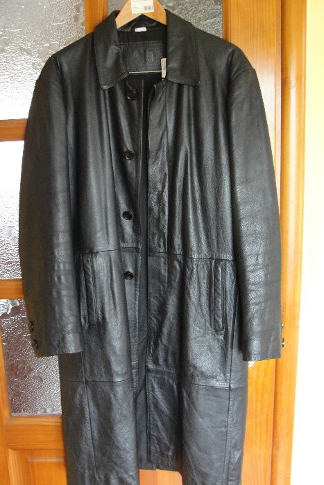 Płaszcz skórzany męski