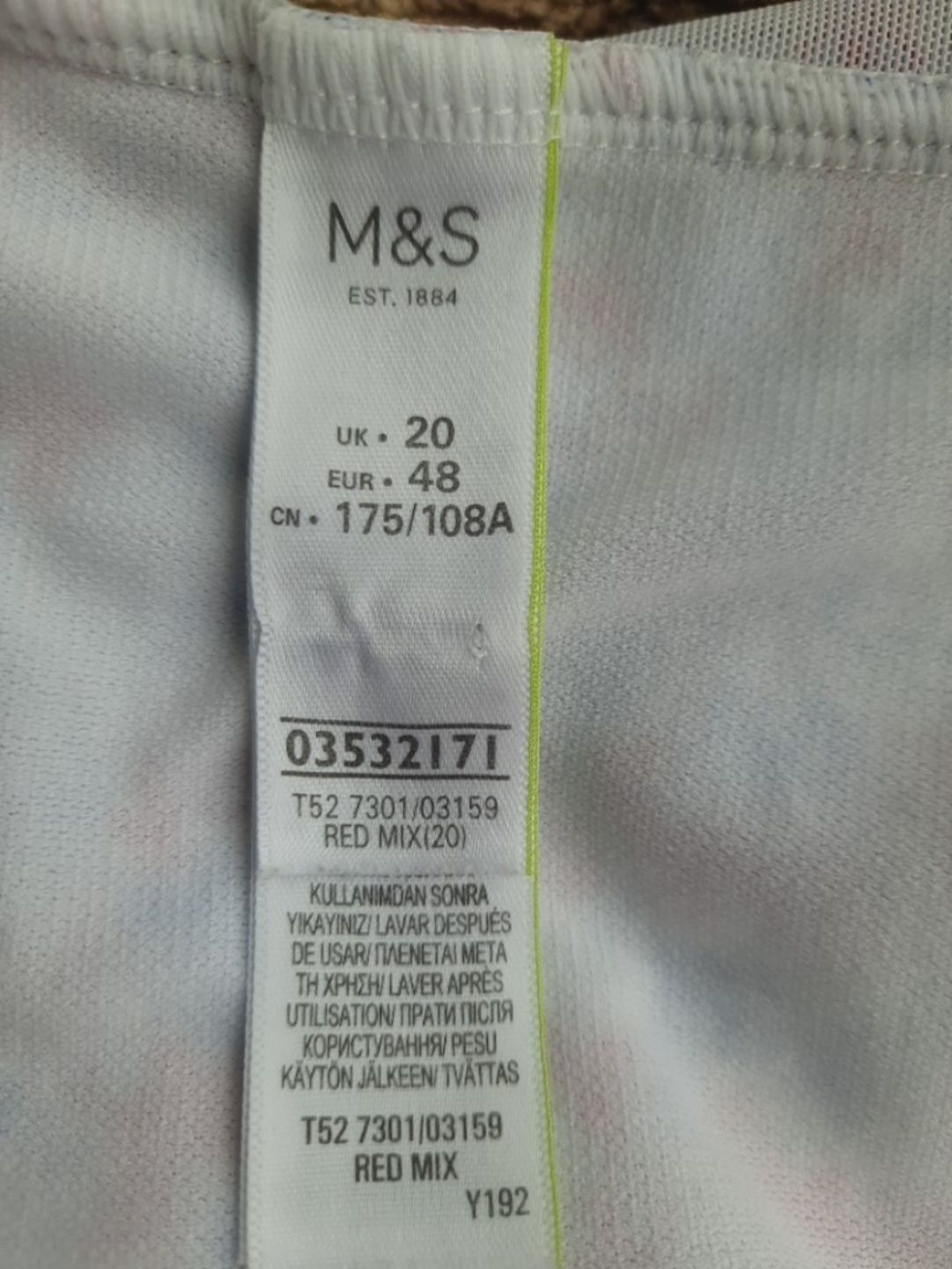 Сдельний слітний купальник у квітковий принт m&s 20 50