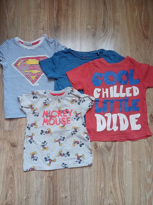 4 koszulki z krótkim rękawem chłopięce 92