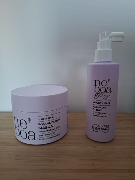 Ne Boa Glossy Hair maska i spray wygładzający do laminacji włosów