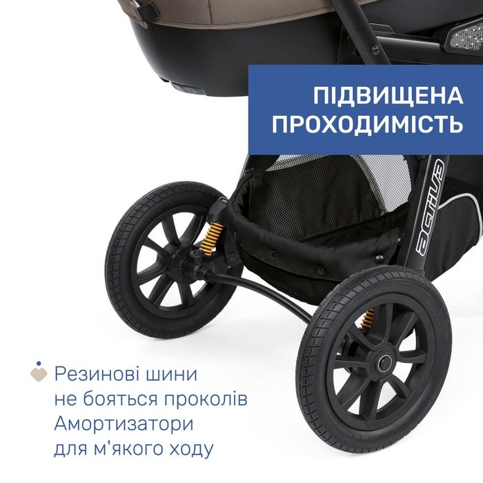 Коляска chicco active 2 в 1 (Прогулягковий візок + люлюка) + музичний