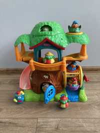 Playskool grający domek na drzewie ze zjeżdżalnia zestaw z figurkami