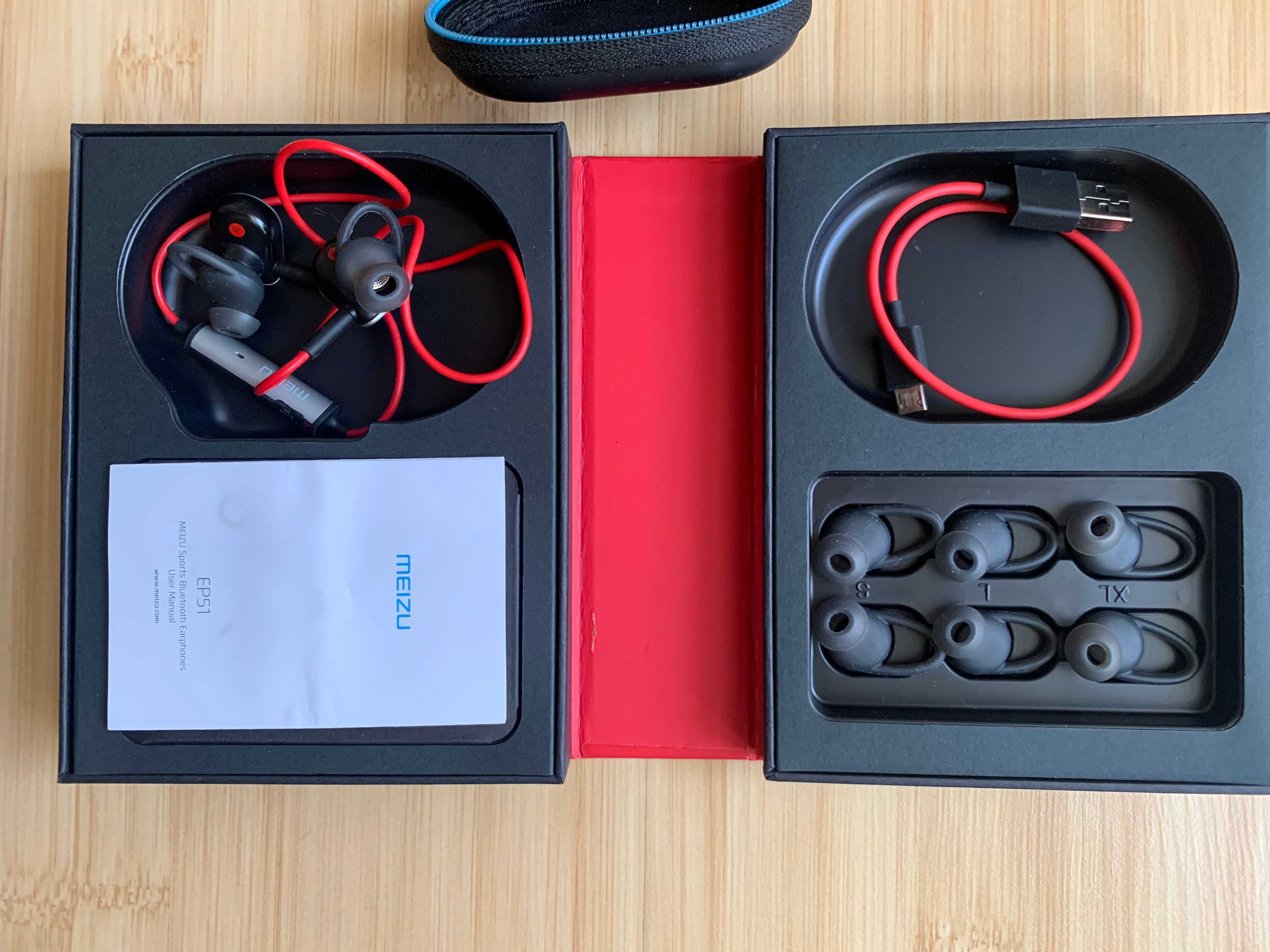 Навушники Meizu EP51 Bluetooth Sports Earphone Red-Black (MEP51BK)