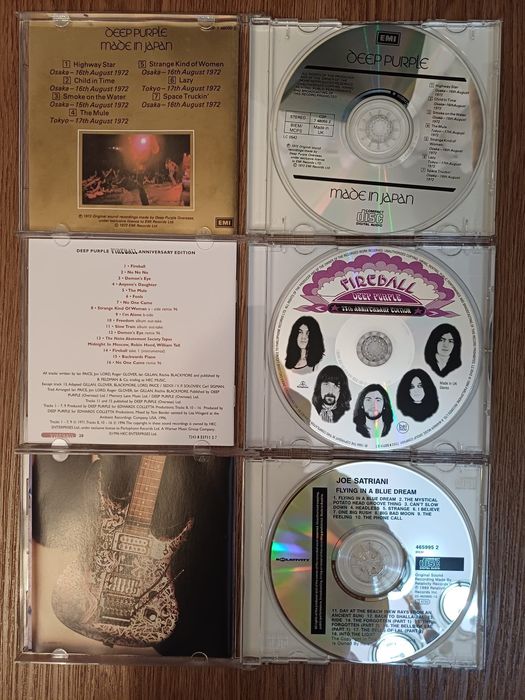 3 CDs Deep Purple e Joe Satriani,