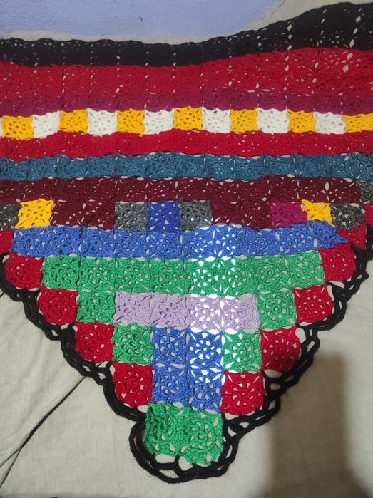 Xaile de trico feito á mão