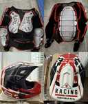 colete integral e capacete motocross