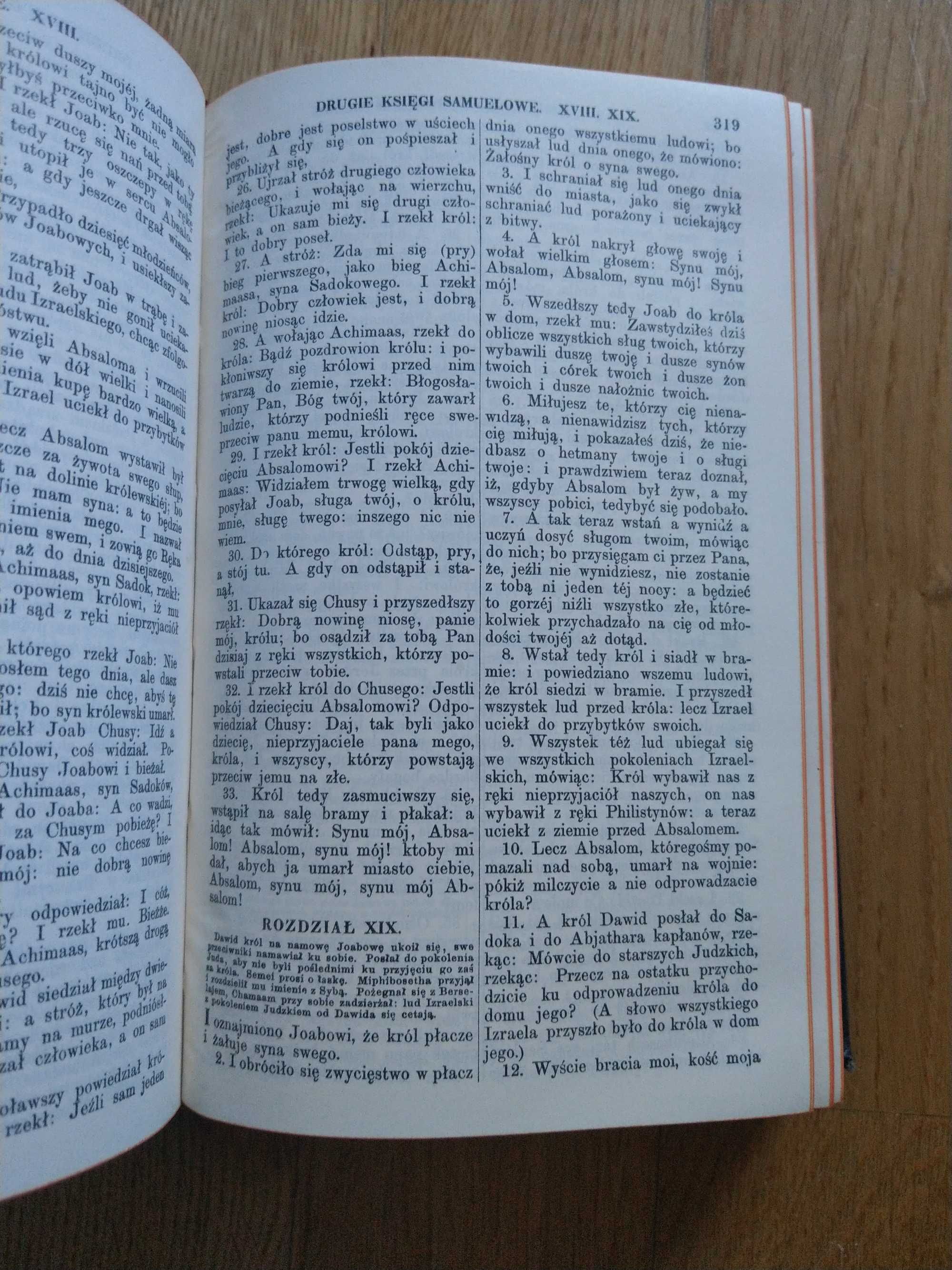 Biblia Święta - tłumaczenie ks.d.Jakób Wujek z 1960 r.