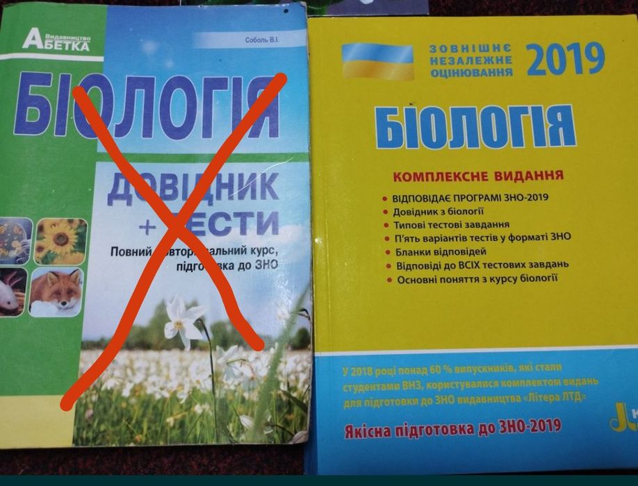 ЗНО біологія,2019, довідник+тести