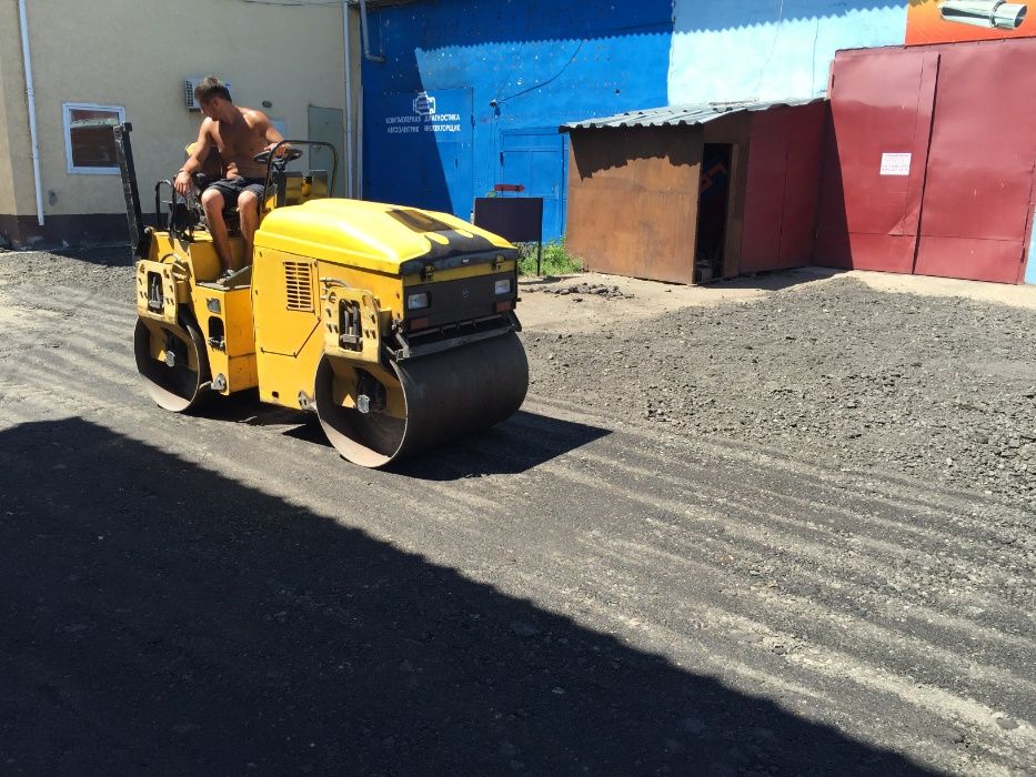Асфальтирование, укладка асфальта, ямочный ремонт, строительство дорог