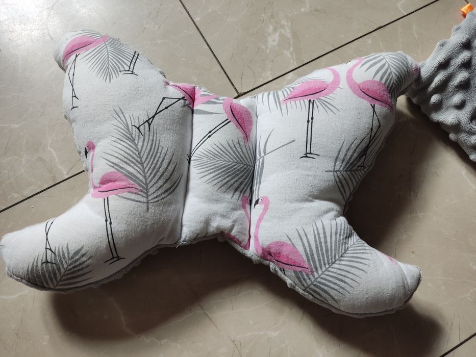 Zestaw minky kocyk i poduszka motylek