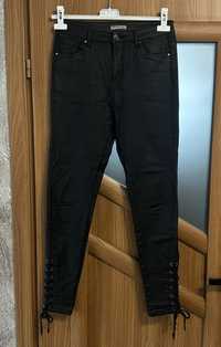 Czarne spodnie datypu skórzane Goodies r. 40 L