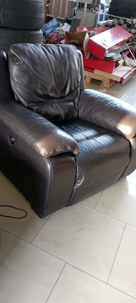 Sofa 3 + fotel / Skóra naturalna/ funkcja relaks/Celiaitalia