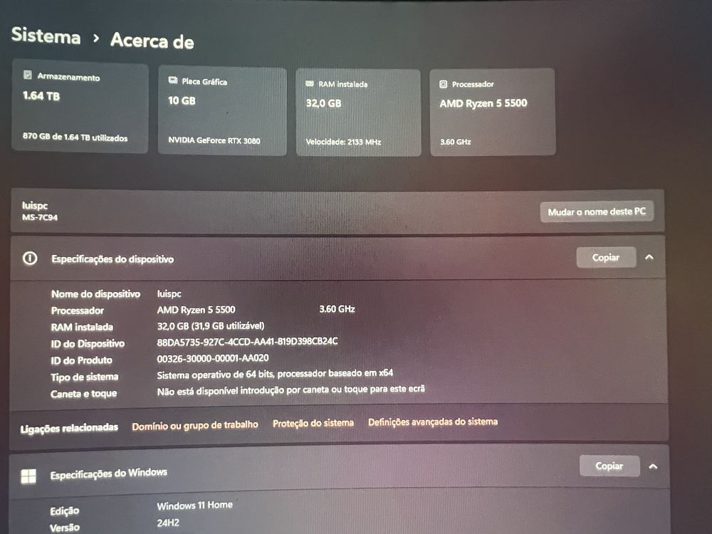 Torre pc gaming 3080
