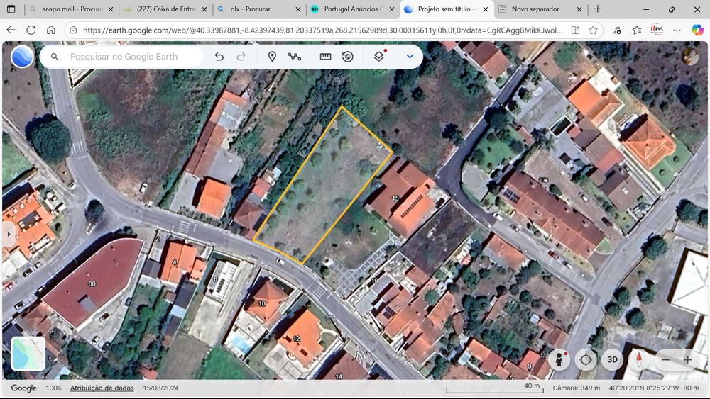 Vende - se terreno ideal para construção em Zona Nobre da Pampilhosa