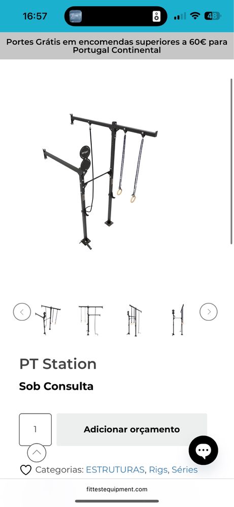Estrutura PT Station Fittest Equipment