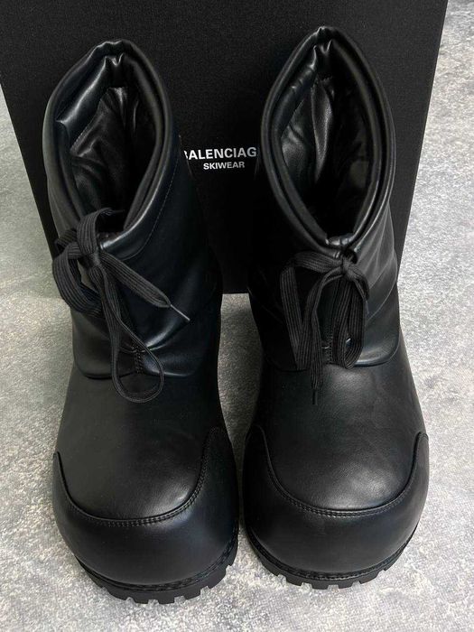 BALENCIAGA Alaska Ski Boots Leather Black ботинки буты черные чорні