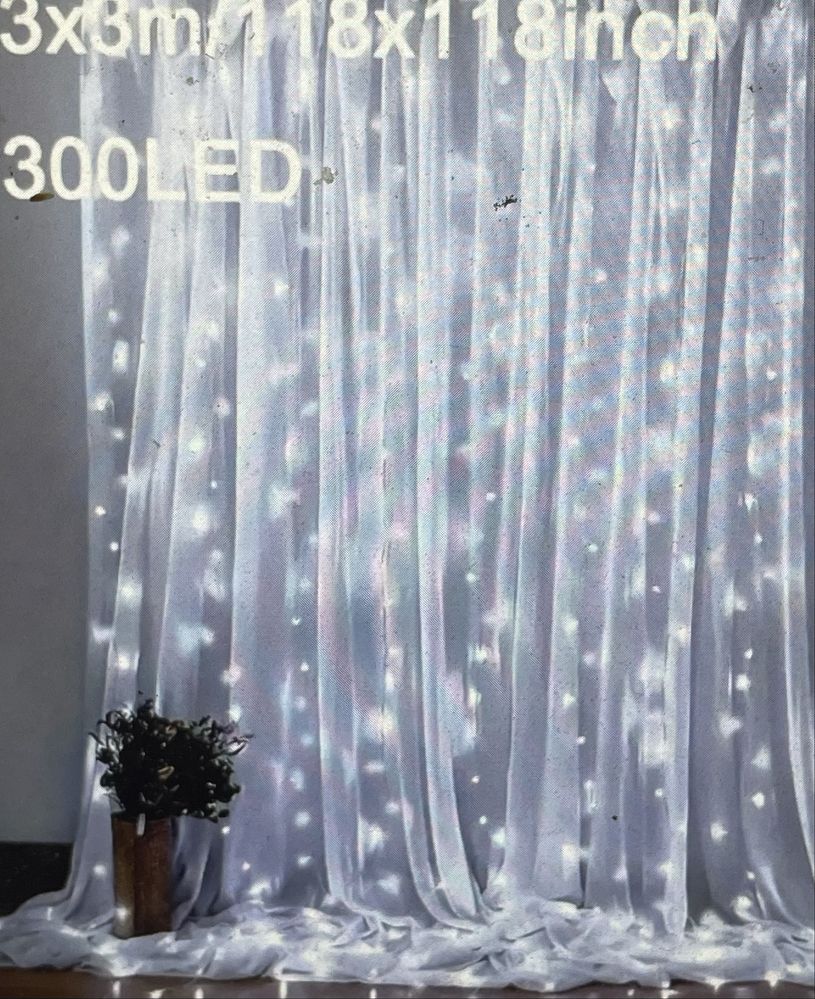 LED-штори 3х3м з пультом керування 8 режимів USB-підключення