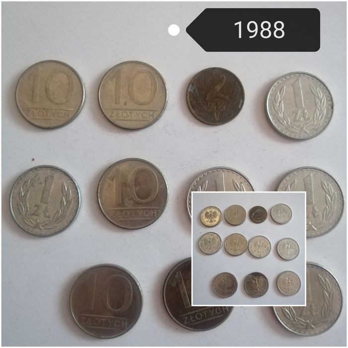 Monety 1988 11 szt