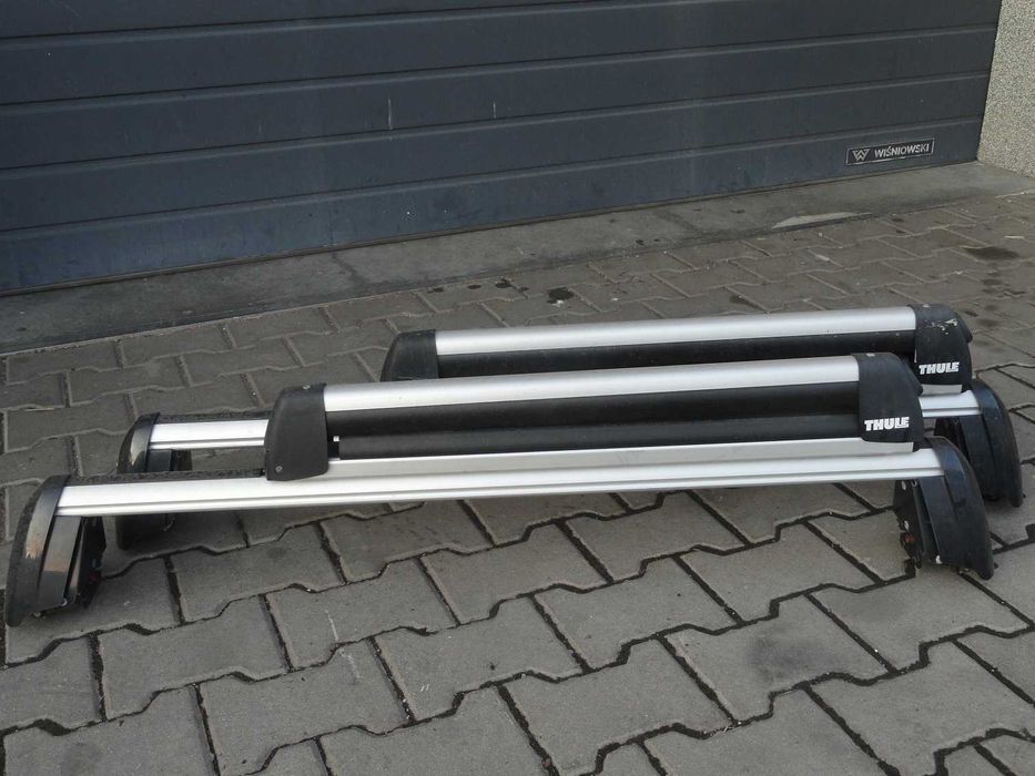 Bagaznik dachowy belki Audi a3 a4 + uchwyt na narty THULE 8P9