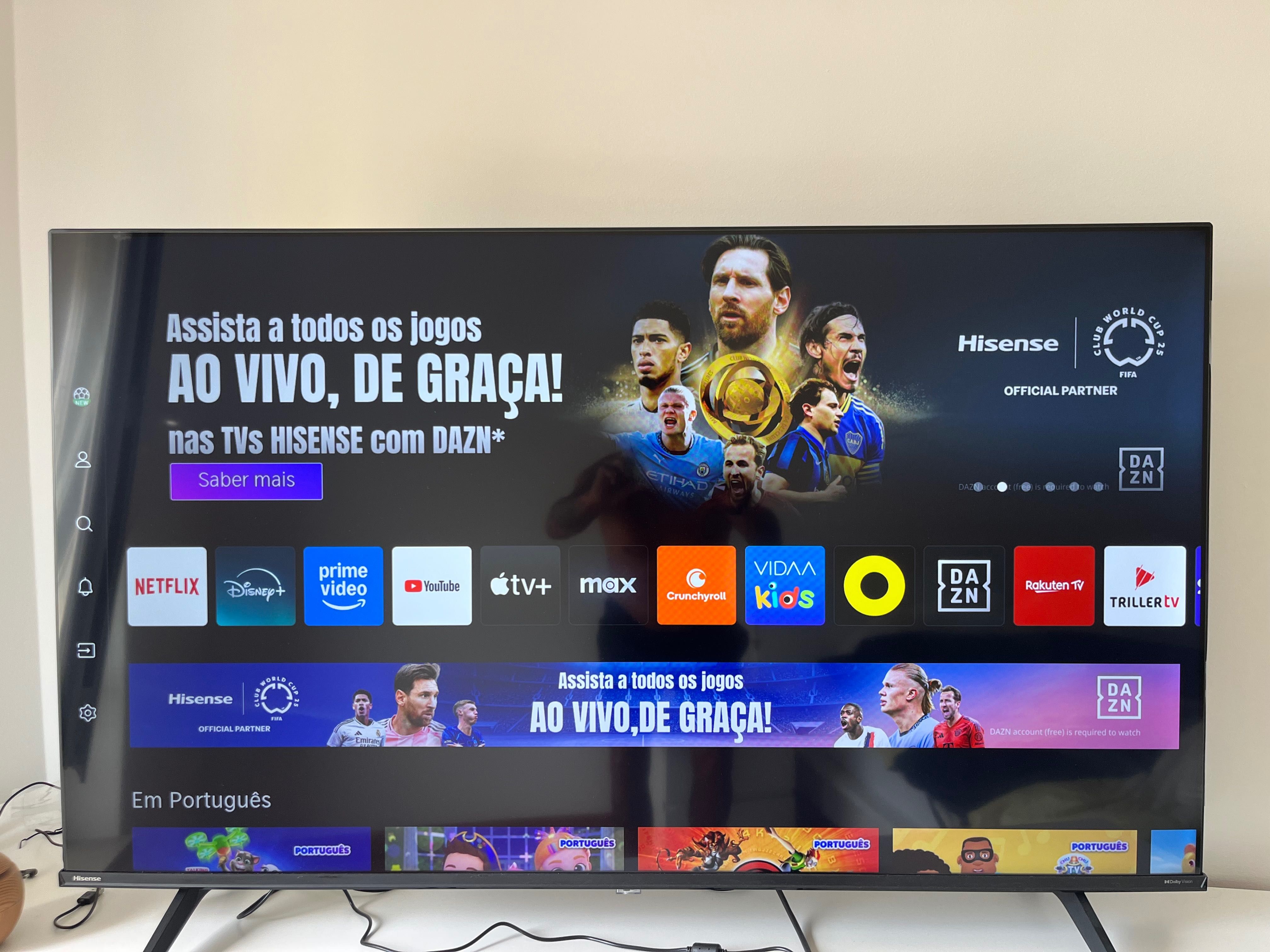Televisão hisense 55 polegadas nova