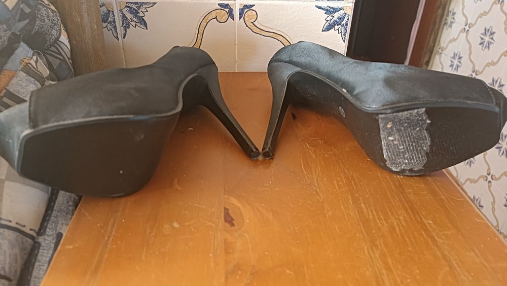 Sapato preto  e Azul