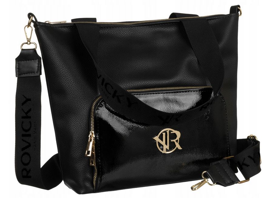 duża shopperka damska ze skóry ekologicznej - rovicky