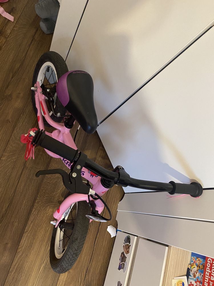 Rower biegowy kross kido 12 różowy rowerek biegowy