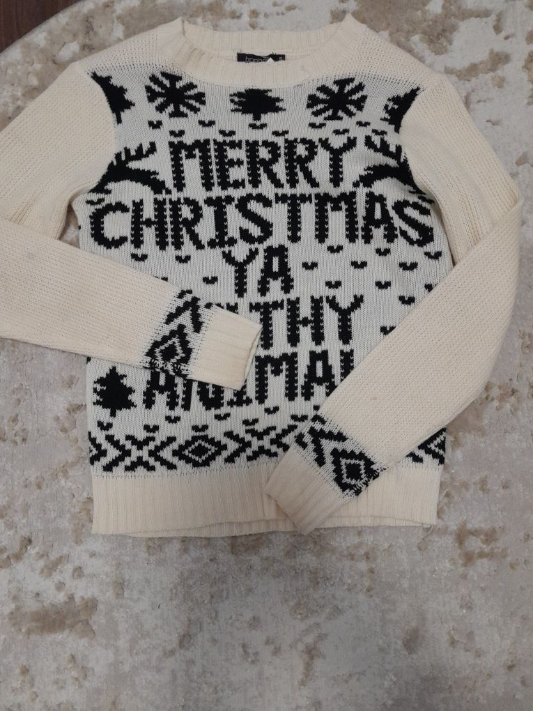 Sweterek świąteczny sweter wigilia święta śnieżki s m