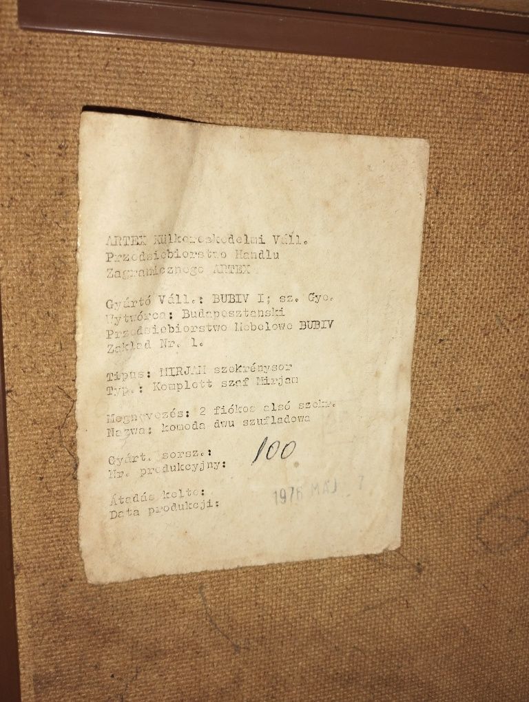 Unikalny komplet węgierskich mebli BUBIV Mirjam (1976)