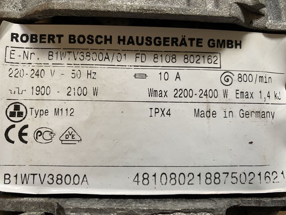 Продам запчастини до пральної машинки BOSCH WFC 1600