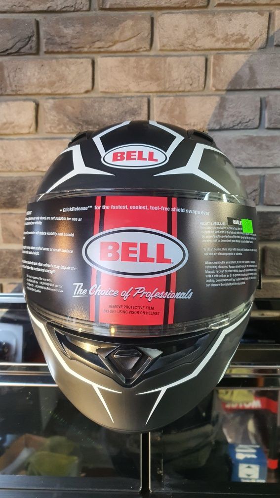 Kask sportowy Bell moro szary mat czarny biały HIT