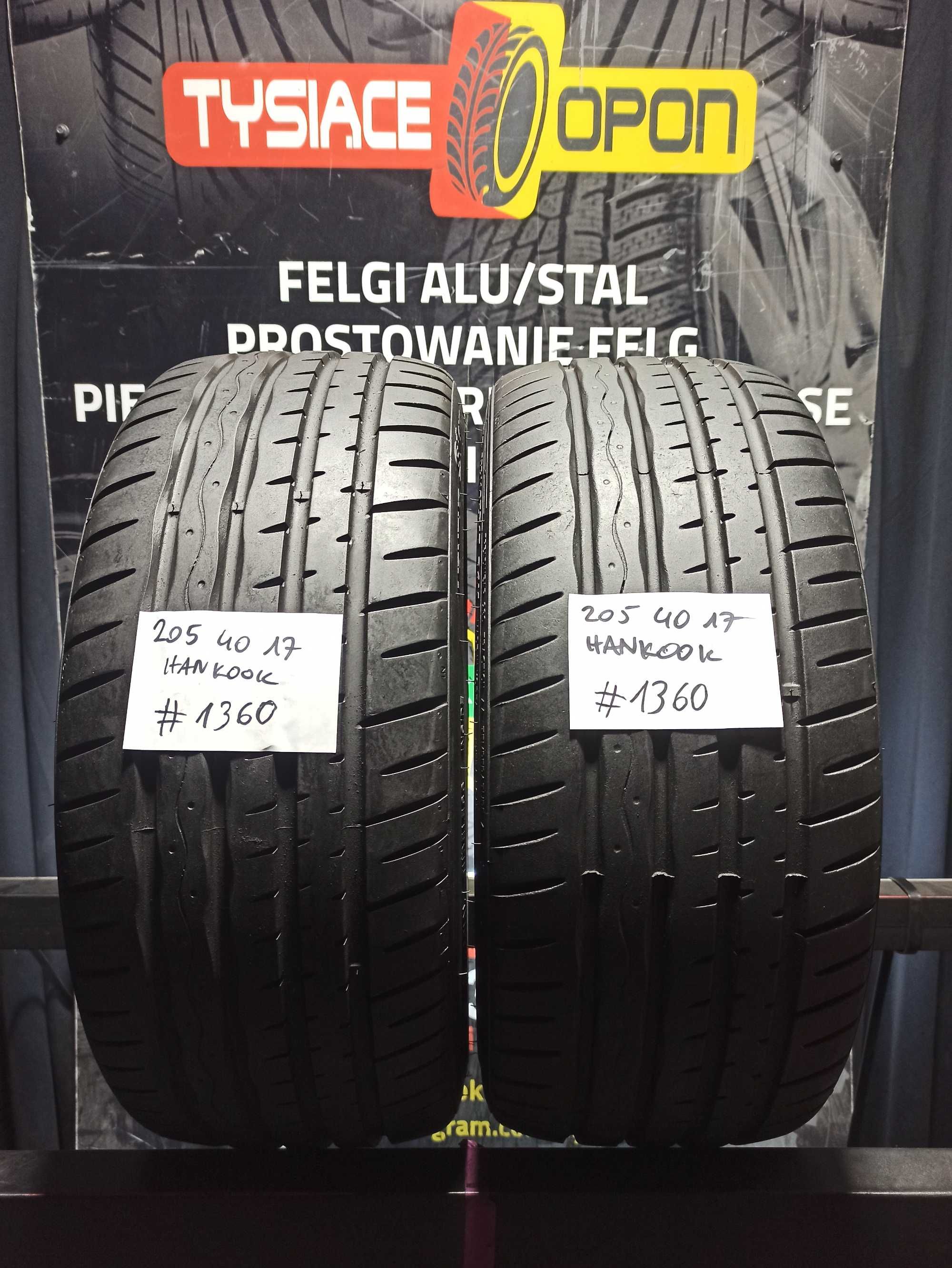 Opony Letnie 205/40/17 HANKOOK VENTUS #1360