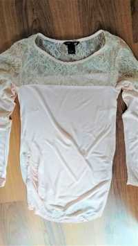 bluzka ciążowa z koronką elegancka brzoskwinia rozmiar S H&M mama
