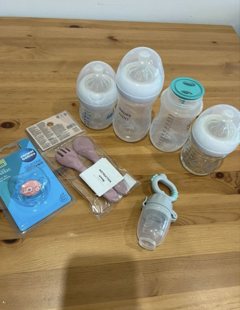 Butelki avent , smoczek , nibler