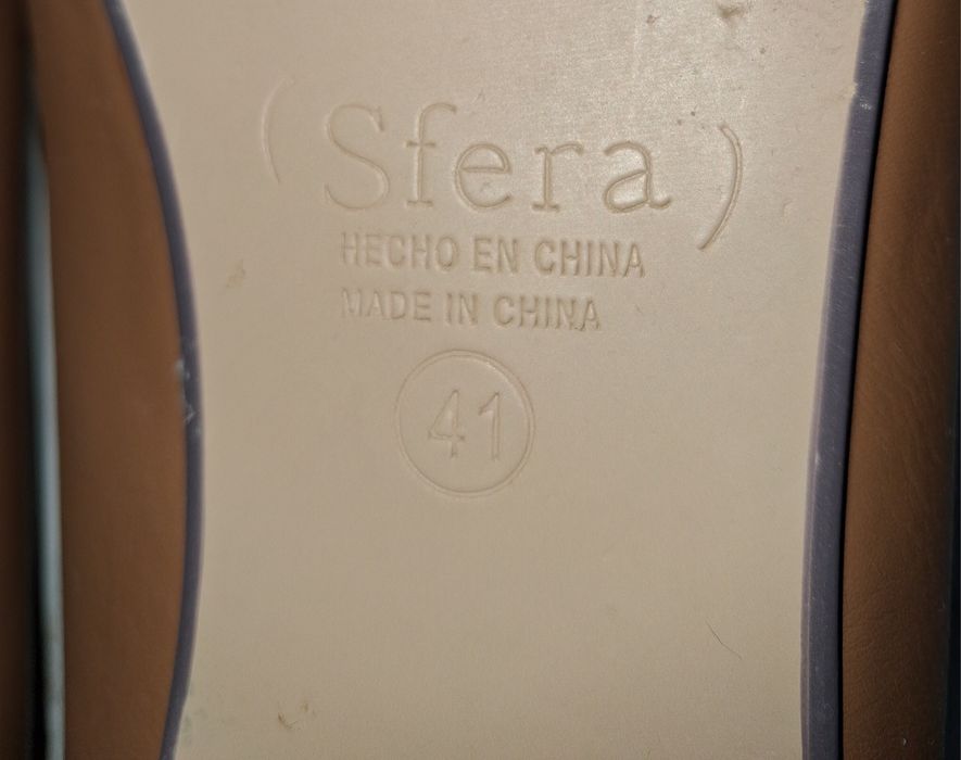 Балетки р.41 коричневі шкірзам