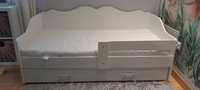 Lozko dziewczece lilly 80x160 z szuflada i materacem sprezynowym 15cm