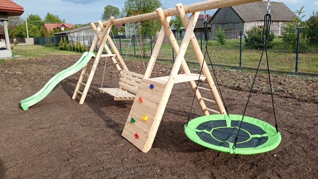 Huśtawka domek plac zabaw