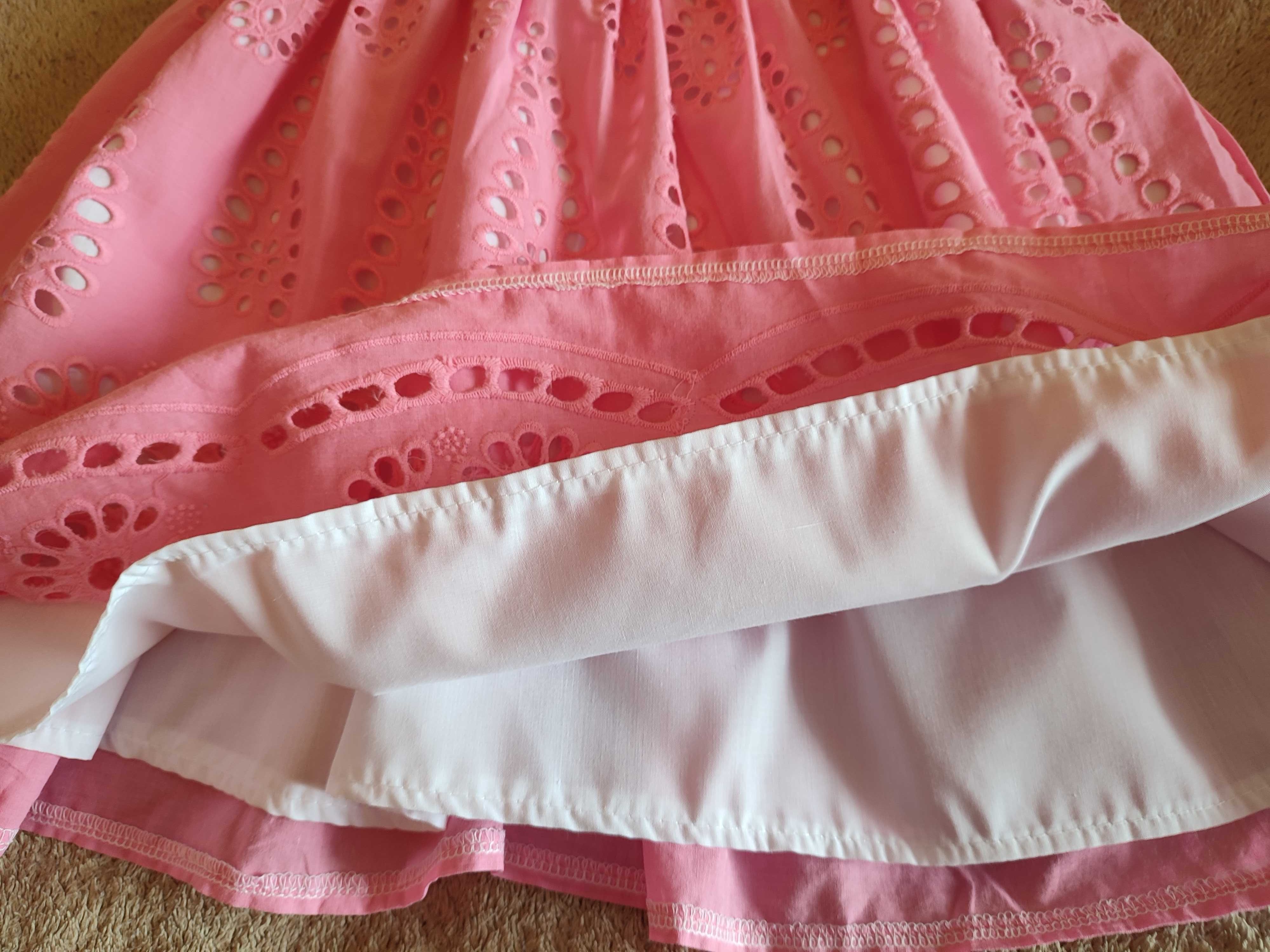 Два новых одинаковых платья на рост 128 - 132 см., розовое и бирюзовое
