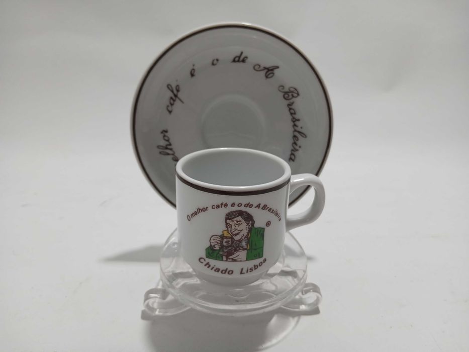 Chávena de Café + respectivo pires - A Brasileira Chiado Lisboa - EPL