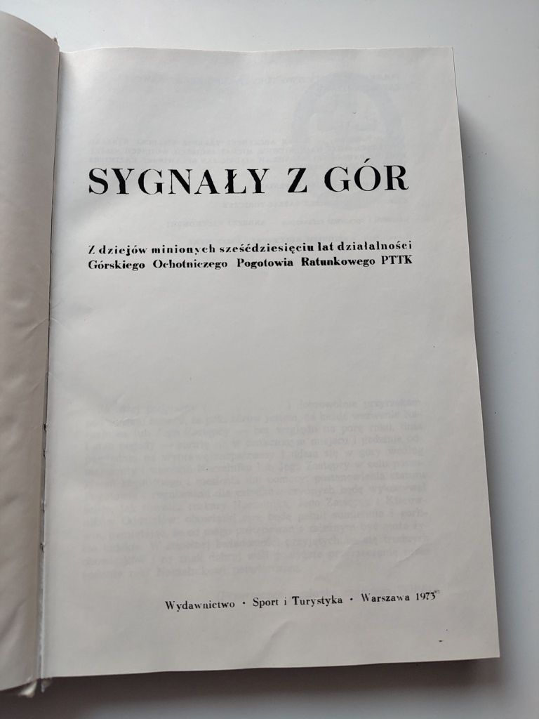 Sygnały z gór, książka o GOPR