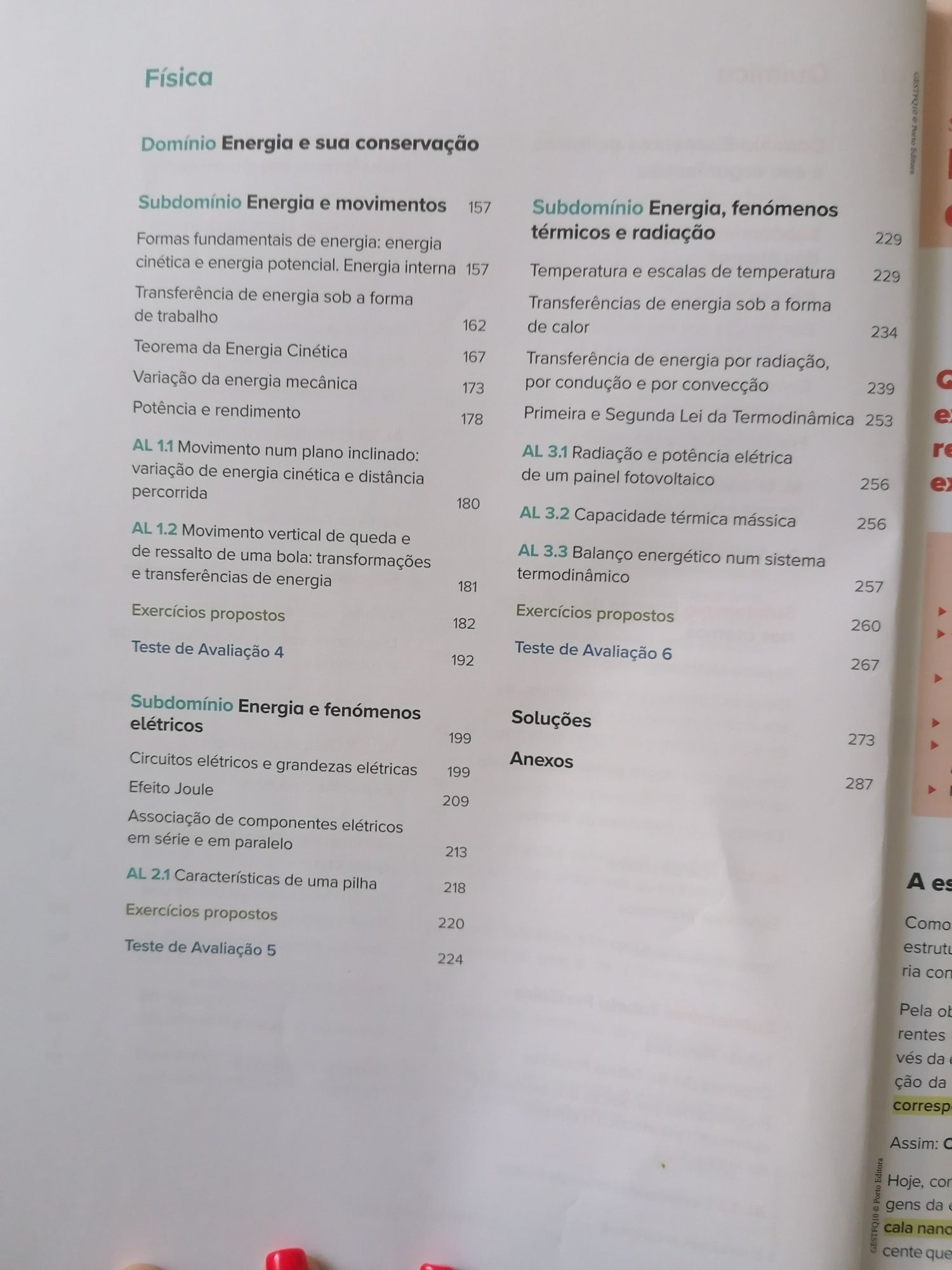 Caderno/livro exames Física e Química